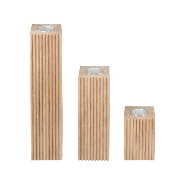 Koka svečturi (3 gab.) Dreva – Blomus