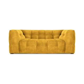Dzeltens samta dīvāns Windsor & Co Sofas Vest, 208 cm
