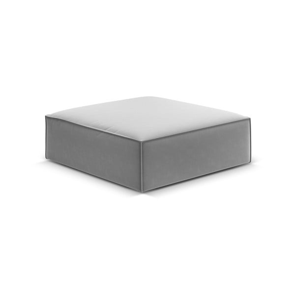 Gaiši pelēks samta kāju soliņš Vanda – Mazzini Sofas-image-2