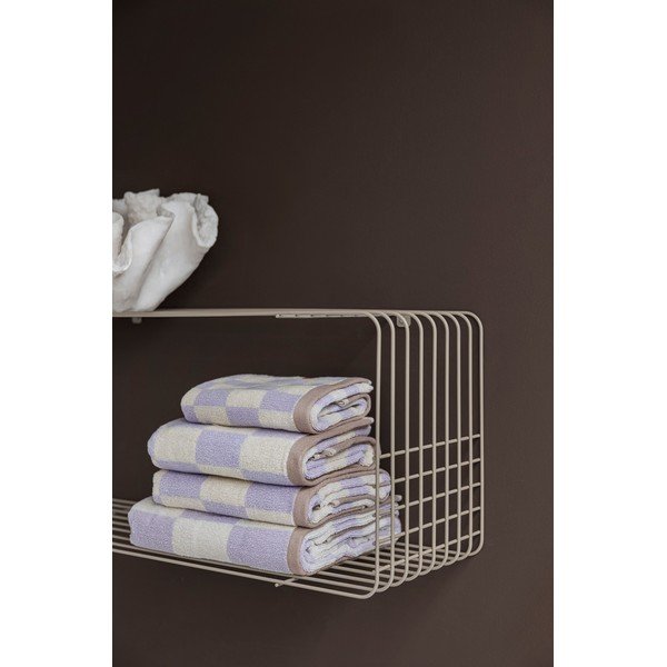 Bēšs daudzlīmeņu metāla sienas plaukts 70 cm Wire – Mette Ditmer Denmark-image-1