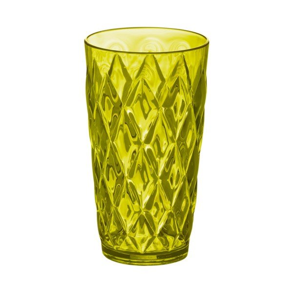 Olīvzaļš plastmasas glāze Koziol, 450 ml