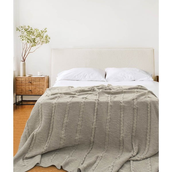 Bēšs gultas pārklājs 200x220 cm Trenza – Oyo Concept-image-2