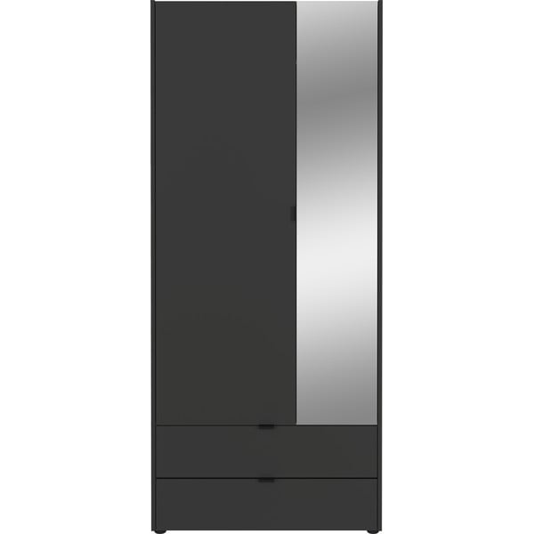 Antracīta pelēks skapis ar spoguli 84x196 cm Tuscon – Germania