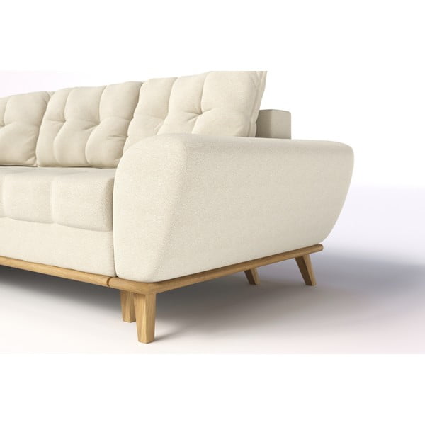 Krēmkrāsas salokāms stūra dīvāns (ar kreiso stūri) Balitco – Ropez-image-4