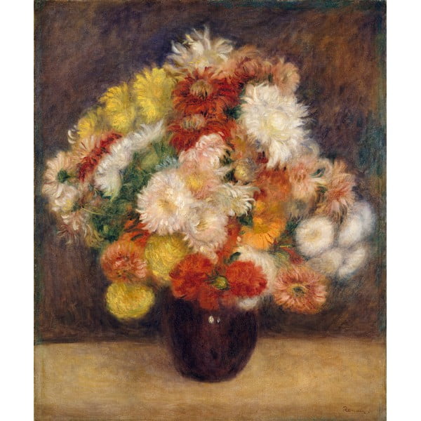 Gleznas reprodukcija Auguste Renoir – Bouquet of Chrysanthemums, 55 x 70 cm