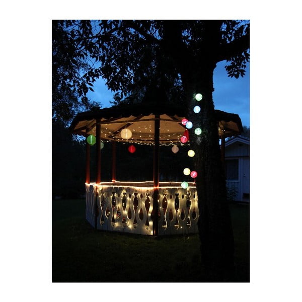 Sarkana āra LED laterna ar saules baterijām Star Trading, ø 30 cm-image-2