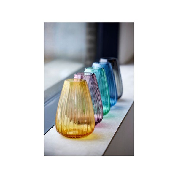 Zila stikla vāze Bitz Kusintha, augstums 22 cm-image-3