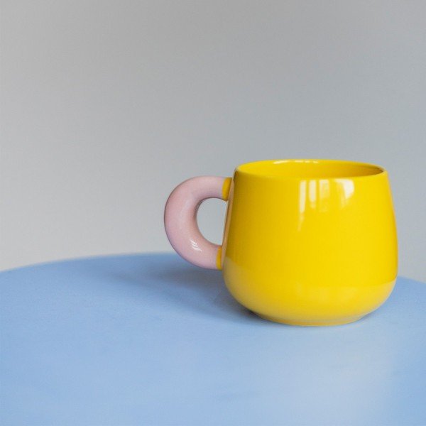 Dzeltena krūze no sintētiskā kaula porcelāna 470 ml Coco – ONA-image-1