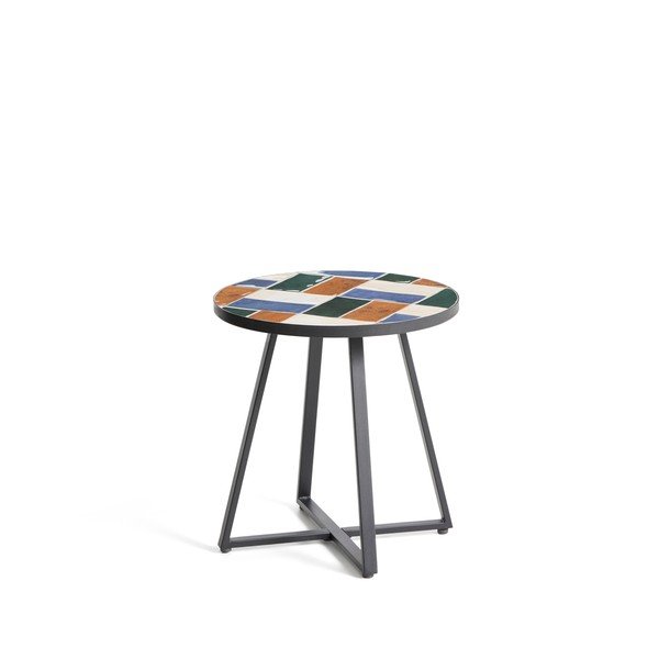 Apaļš dārza galdiņš ar keramikas virsmu ø 45 cm Tella – Kave Home