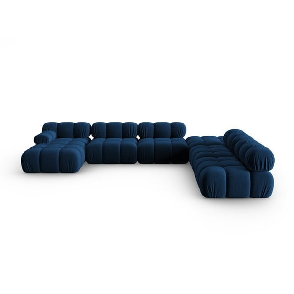 Zils samta dīvāns 379 cm Bellis – Micadoni Home