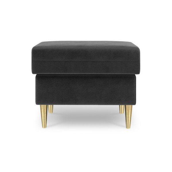 Tumši pelēks pufs Mazzini Sofas Muguet, 60 x 45 cm-image-2
