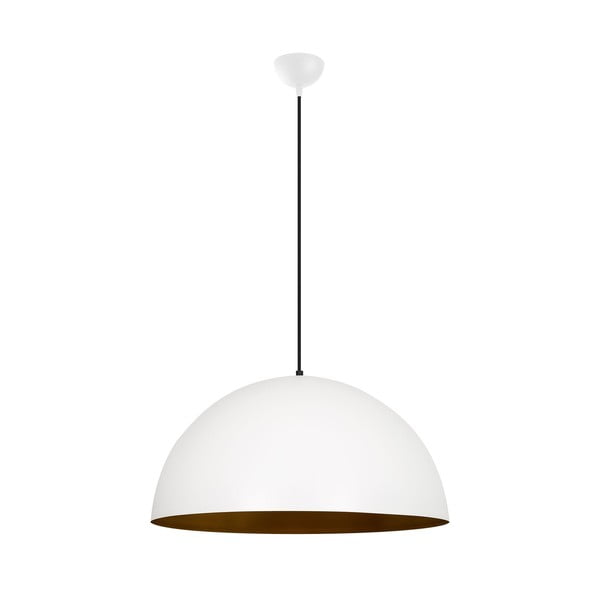 Balta piekaramā lampa ar metāla abažūru ø 60 cm Sivani – Opviq lights