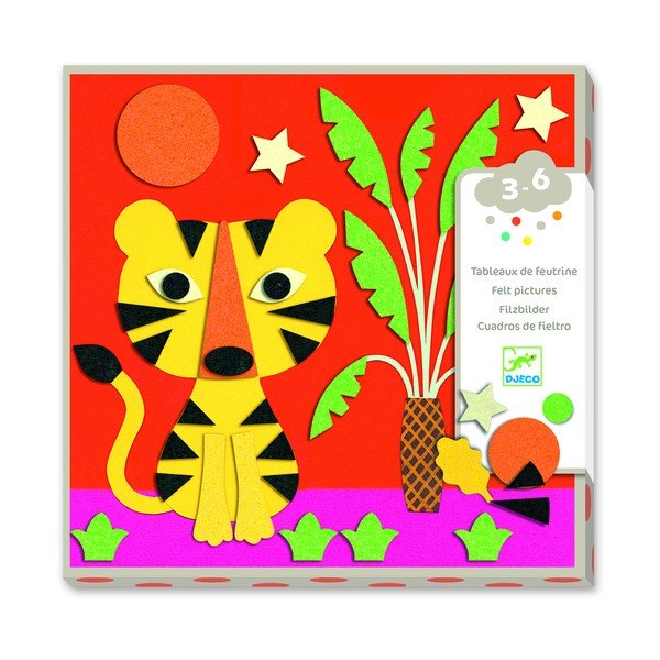 Komplekts 4 kolāžu veidošanai ar filcu Djeco Naturaleza-image-2