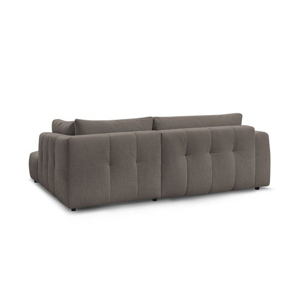 Pelēkbrūns salokāms/ar uzglabāšanas vietu stūra dīvāns (ar labo stūri/L veida) Fuji – Bobochic Paris-image-4