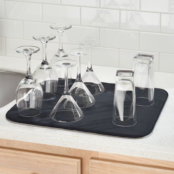 Melns trauku mazgāšanas paklājs iDesign iDry, 45,7 x 40,6 cm-image-1