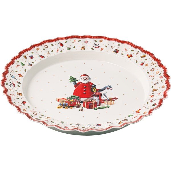 Balts porcelāna servīzes šķīvis ar Ziemassvētku motīvu Villeroy & Boch, ø 45 cm-image-1