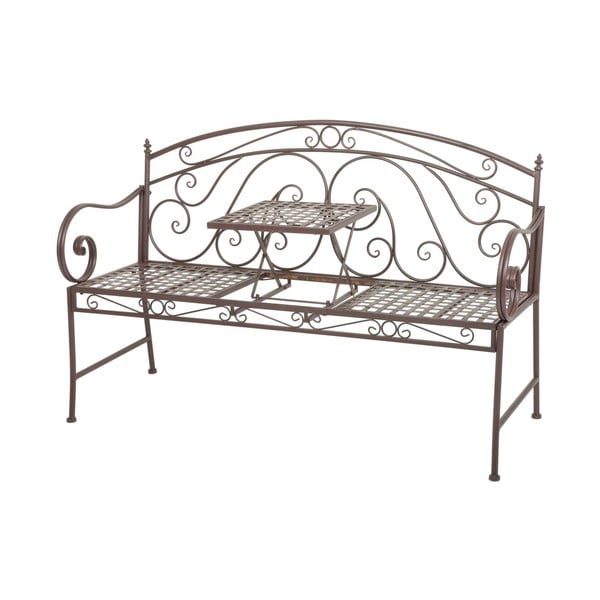 Brūns metāla dārza sols Saket – Garden Pleasure-image-2