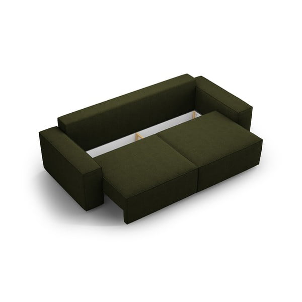 Tumši zaļš salokāms dīvāns no buklē auduma 247 cm Jodie – Micadoni Home-image-3