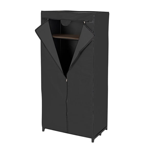 Melns auduma uzglabāšanas skapis Wenko, 160 x 50 x 75 cm-image-2