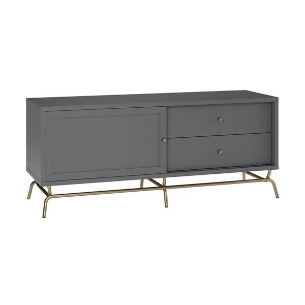 Pelēks TV galdiņš 150x62 cm Madison – Støraa-image-2