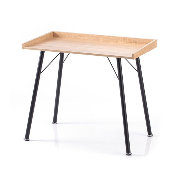 Darba galds ar ozolkoka imitācijas galda virsmu 50x90 cm Fey – Homede