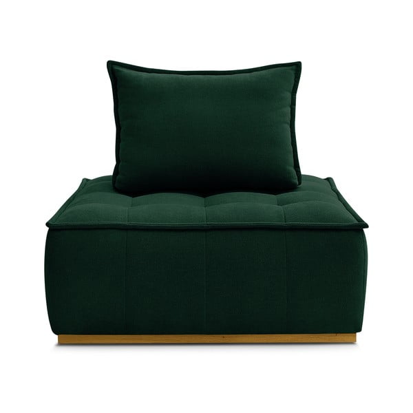 Tumši zaļš atpūtas krēsls no šenila auduma Elisa – Bobochic Paris-image-3