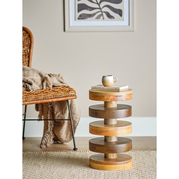 Mango masīvkoka apaļš sānu galdiņš ø 25 cm Franka – Bloomingville-image-1