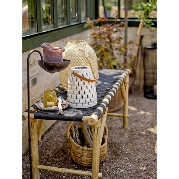 Balta LED laterna ar saules baterijām (augstums 20,5 cm) Treillis – Bloomingville-image-1