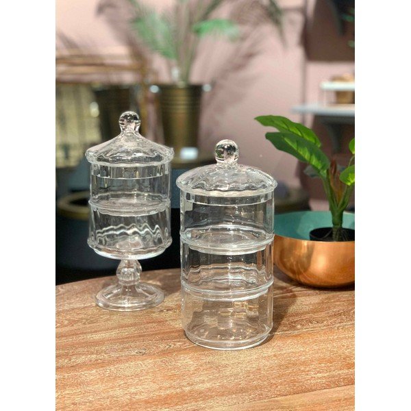 Stikla trauks uz kājiņas Mia Camaya, augstums 29 cm-image-1