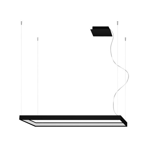 Melna metāla LED piekaramā lampa TUULA – Thoro