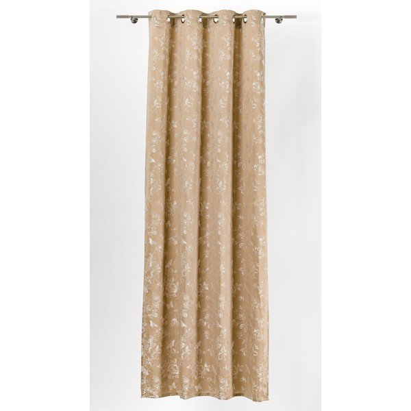 Bēšs aizkars 135x260 cm Lillies – Mendola Fabrics-image-1