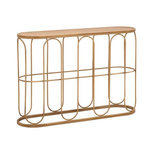 Dabīga toņa rotangpalmas konsoles galds 32x110 cm Samui – Mauro Ferretti