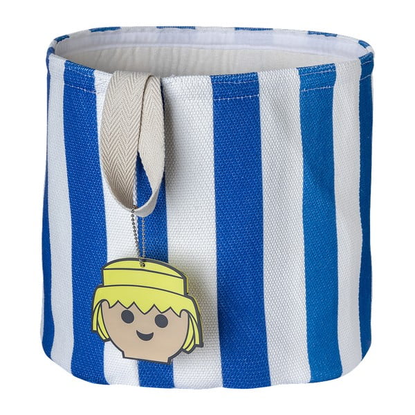 Zils tekstila bērnu rotaļlietu grozs ø 30x28 cm Stripes – Playmobil