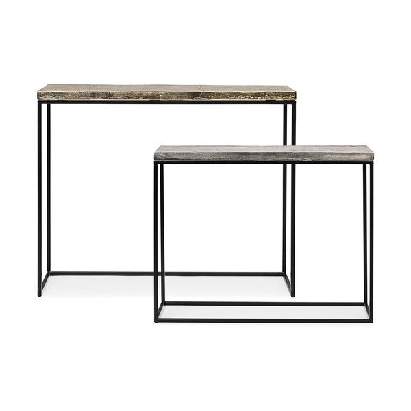 Metāla konsoles galdi (2 gab.) 29x99 cm Amira – Bizzotto-image-4