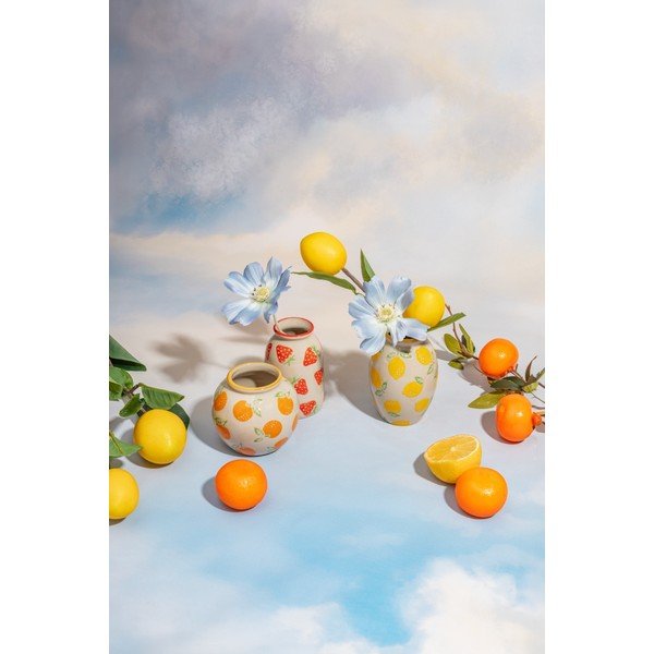 Akmensmasas vāzes (3 gab.) (augstums 9,5 cm) Fruit – Sass & Belle-image-2