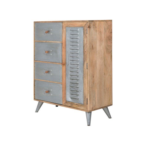 Mango koka kumode ar 4 atvilktnēm Canett Leipzig-image-1