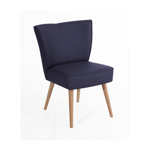Tumši zils mākslīgās ādas krēsls Max Winzer Beni Imitation