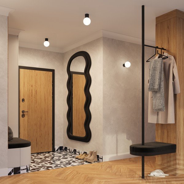 Melna griestu lampa ar stikla abažūru ø 12 cm Orbital – Sollux-image-3