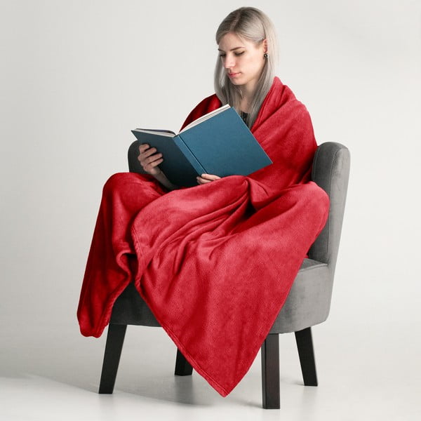 Sarkana mikrošķiedras sega DecoKing Mic, 160 x 210 cm-image-1