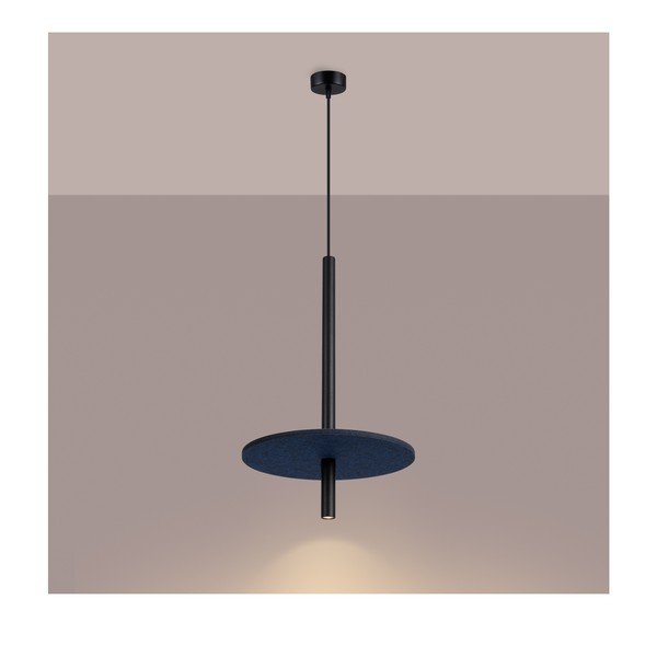 Tumši zila/bēša metāla piekaramā lampa ø 30 cm Rilu – Sollux-image-2