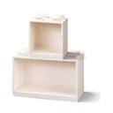 2 bērnu balto sienas plauktu komplekts Brick - LEGO®