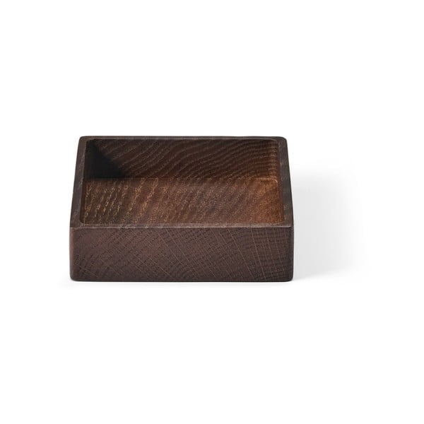 Brūna dekoratīva koka uzglabāšanas kaste 11x11x3 cm Square S – LIND DNA
