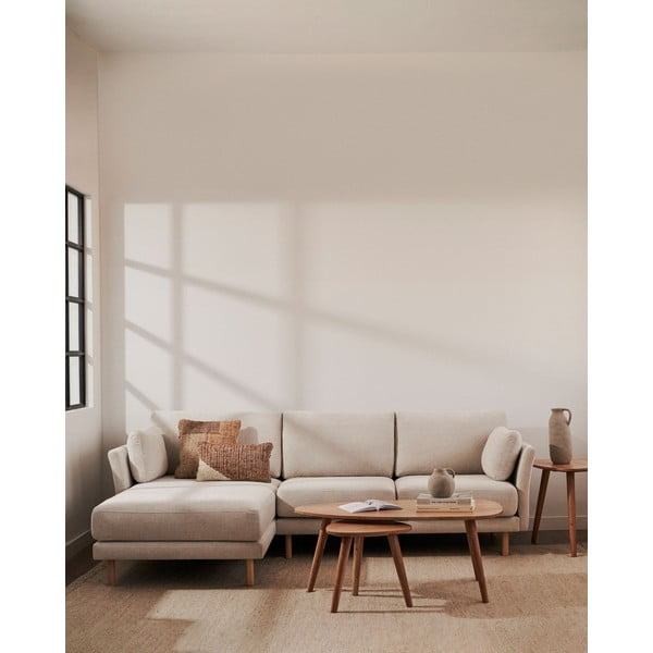 Dabīga toņa akācijas masīvkoka žurnālgaldiņš 60x110 cm Eluana – Kave Home-image-1