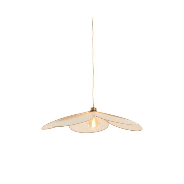 Krēmkrāsas piekaramā lampa ar auduma abažūru Fyano – Light & Living-image-2
