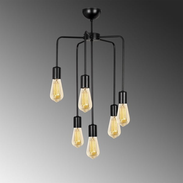 Melns metāla piekaramais gaismeklis Opviq lights Linos-image-1