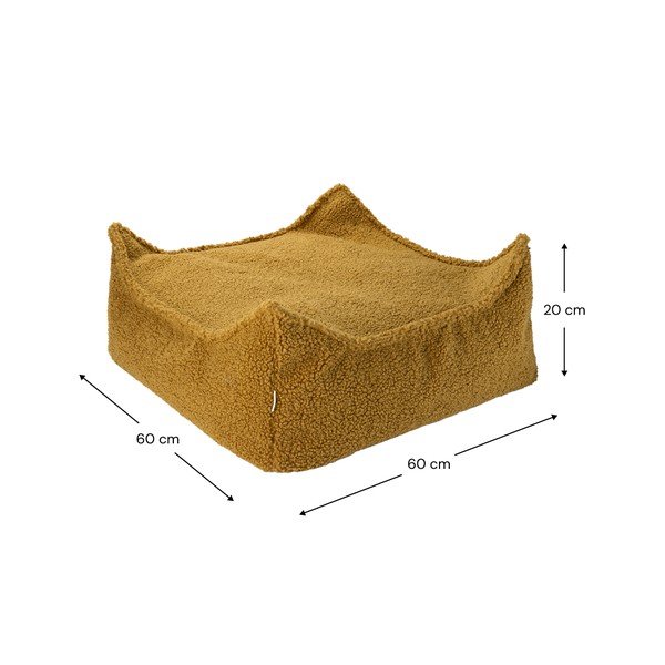 Brūns bērnu sēžammaiss no buklē auduma Square – Wigiwama-image-4