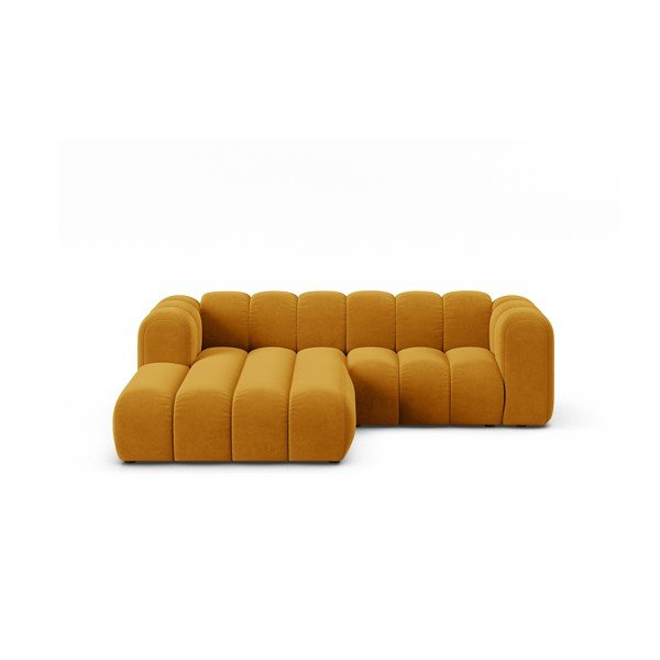 Dzeltens stūra dīvāns (ar kreiso stūri) Lupine – Micadoni Home