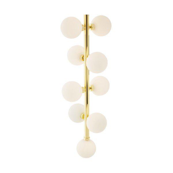 Balta/zelta krāsas metāla piekaramā lampa ar stikla abažūru ø 27 cm Trieste – Premier Housewares-image-1