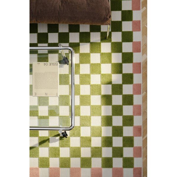 Zaļš/rozā iekštelpu un āra paklājs 200x290 cm Enja – Jotex-image-1