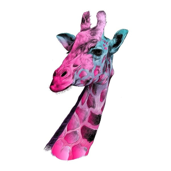 Stikla apgleznošana 3D Art Graphico Žirafe, 50 x 50 cm